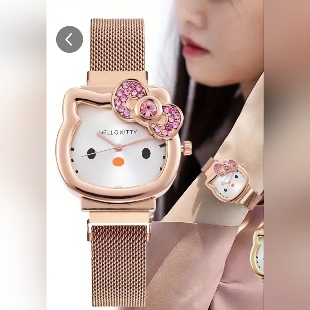 Brand new rose gold hello kitty watch